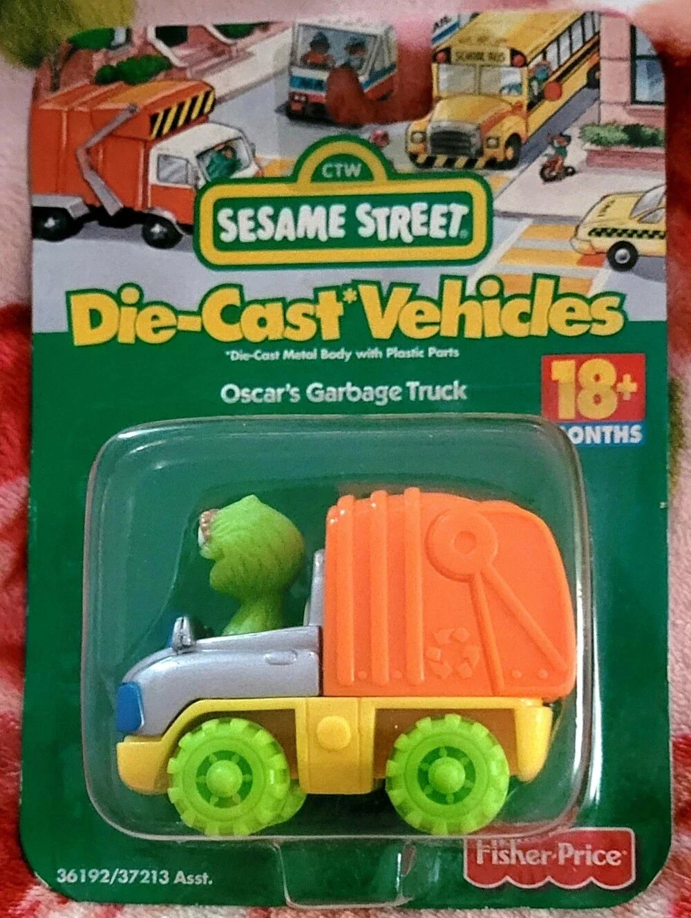 1998 Fisher Price - Sesame Street - Oscar The Grouch Garbage Truck-New Old Stock